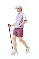 Detachable Pouch Utility Shorts - Rose Red