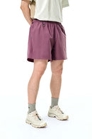 Detachable Pouch Utility Shorts - Rose Red