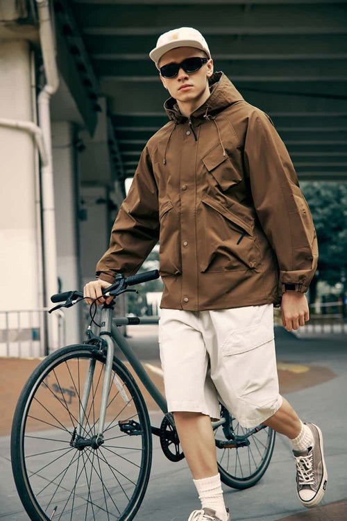 Heavyweight Washed Cargo Shorts - Apricot