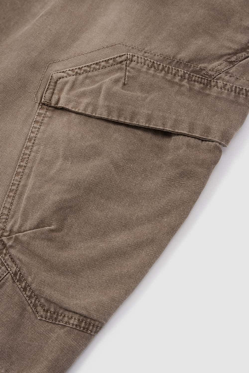 Heavyweight Washed Cargo Shorts - Grayish Orange