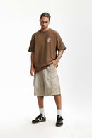 Heavyweight Washed Cargo Shorts - Khaki