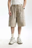 Heavyweight Washed Cargo Shorts - Khaki