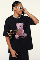 Relaxed Fit Cooling Graphic Tee - Metallic Black