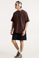 Essential Relaxed Fit Cotton Tee - Chocolate