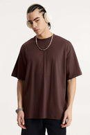 Essential Relaxed Fit Cotton Tee - Chocolate