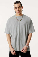 Essential Relaxed Fit Cotton Tee - Flower Gray