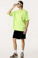 Essential Relaxed Fit Cotton Tee - Fluorescent Green