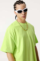 Essential Relaxed Fit Cotton Tee - Fluorescent Green
