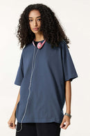 Essential Relaxed Fit Cotton Tee - Haze Blue