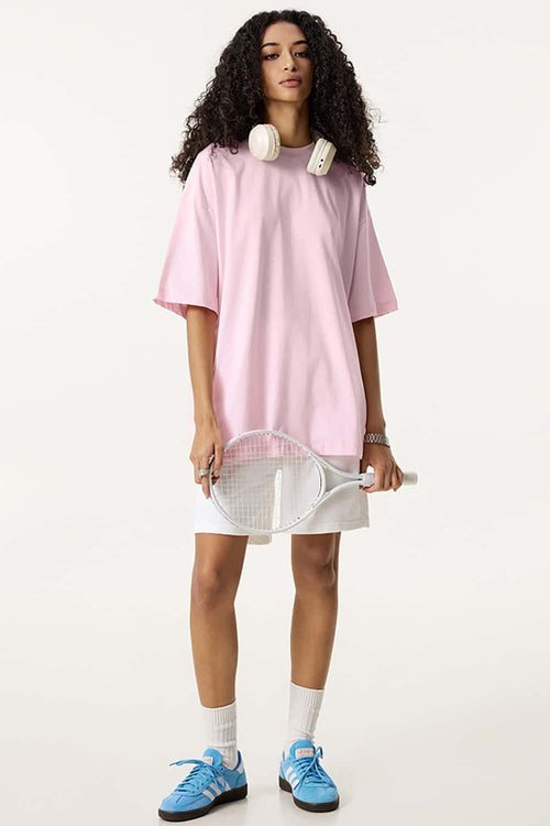 Essential Relaxed Fit Cotton Tee - Pink