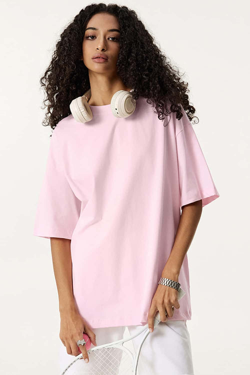 Essential Relaxed Fit Cotton Tee - Pink