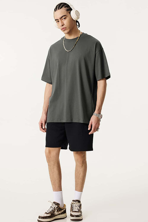 Essential Relaxed Fit Cotton Tee - Vitex Ash