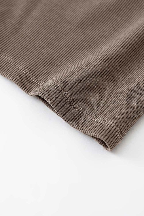 Tailored Slit Midi Dress - Coffee