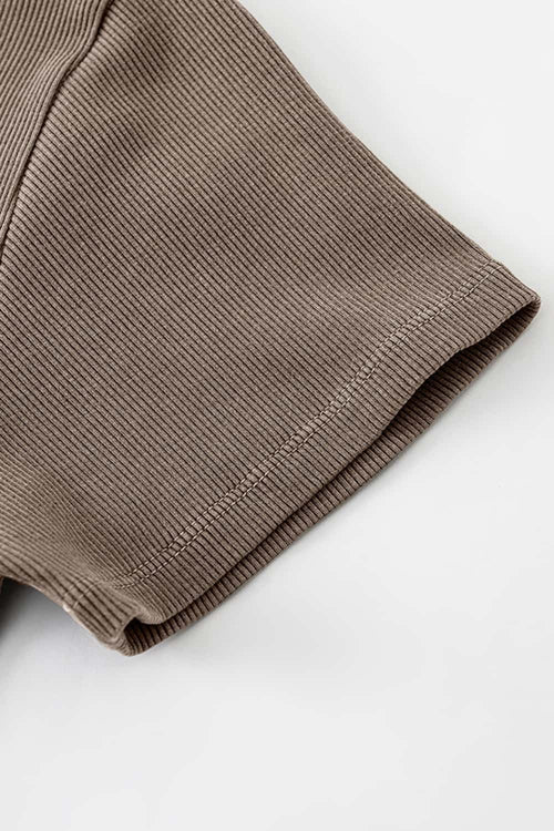 Tailored Slit Midi Dress - Coffee