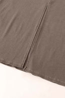 Tailored Slit Midi Dress - Coffee
