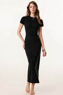 Tailored Slit Midi Dress - Fried Snowflakes