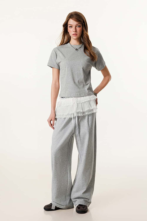 Women's Long-Staple Cotton Active Tee - Flower Gray