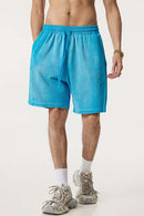 Distressed Relaxed Sweat Short - Vintage Blue