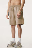 Distressed Relaxed Sweat Short - Vintage Khaki