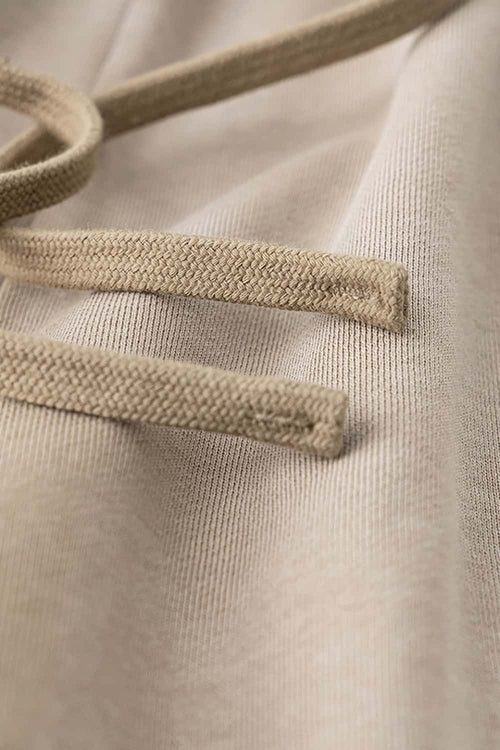 Distressed Relaxed Sweat Short - Vintage Khaki