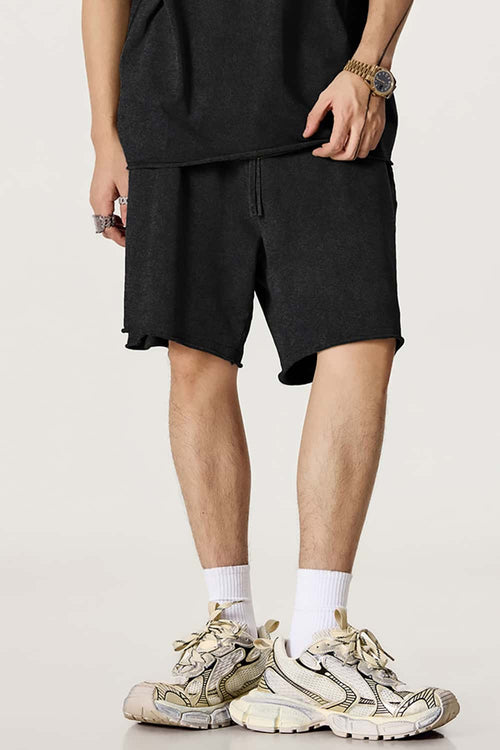 Rolled Hem Casual Shorts - Fried Snowflakes