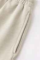 Rolled Hem Casual Shorts - Gray Apricot