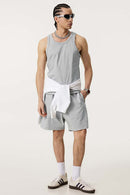 Men's Loose-Fit Active Muscle Tank - Flower Gray