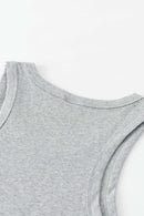 Men's Loose-Fit Active Muscle Tank - Flower Gray