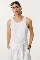 Men's Loose-Fit Active Muscle Tank - White