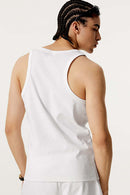 Men's Loose-Fit Active Muscle Tank - White