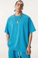 Wax-Dyed Vintage Short Sleeve Tee - Vintage Blue