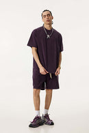 Wax-Dyed Vintage Short Sleeve Tee - Vintage Purple