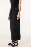 Women's High-Waisted A-Line Maxi Skirt - Fried Snowflakes
