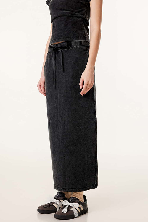 Women's High-Waisted A-Line Maxi Skirt - Fried Snowflakes