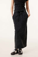 Women's High-Waisted A-Line Maxi Skirt - Fried Snowflakes