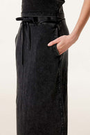 Women's High-Waisted A-Line Maxi Skirt - Fried Snowflakes