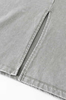 Women's High-Waisted A-Line Maxi Skirt - Medium Gray