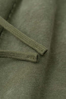 Spliced Contrast Casual Shorts - Military Green And Khaki