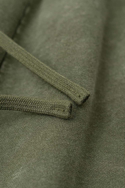 Spliced Contrast Casual Shorts - Military Green And Khaki