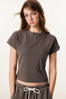 Classic Slim-Fit Crewneck Tee - Coffee