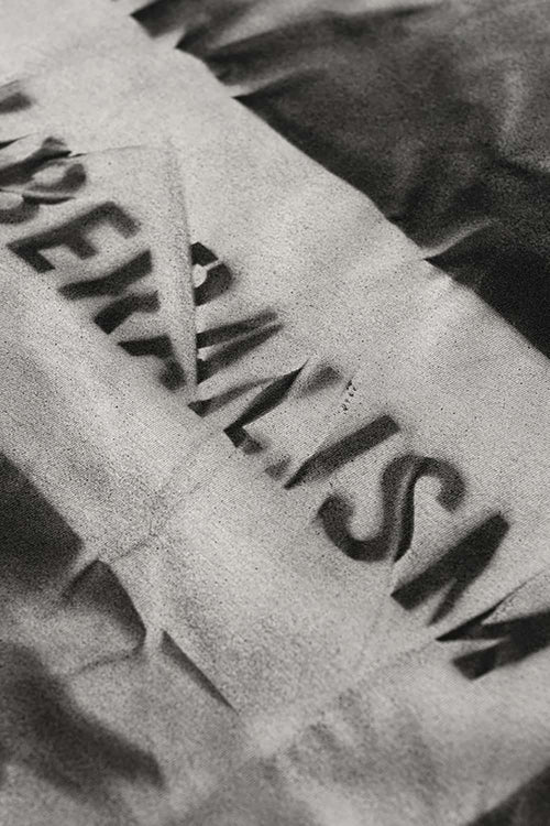 Distressed Tie-Dye Cotton Tee - Gray