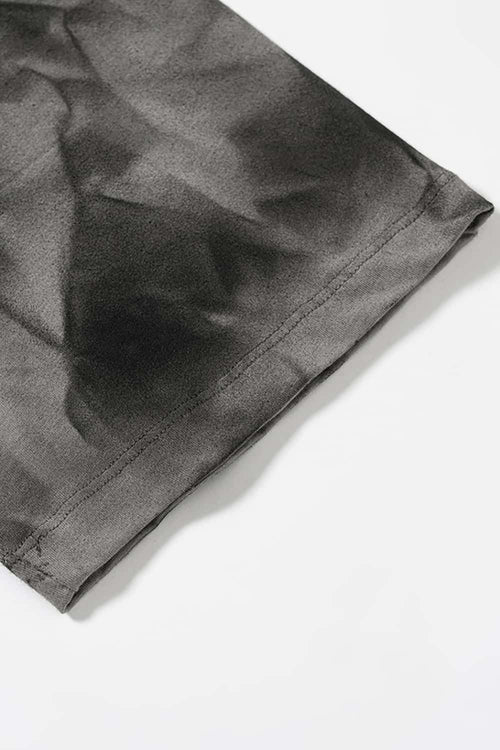 Distressed Tie-Dye Cotton Tee - Gray