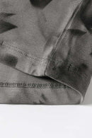 Distressed Tie-Dye Cotton Tee - Gray
