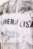 Distressed Tie-Dye Cotton Tee - White