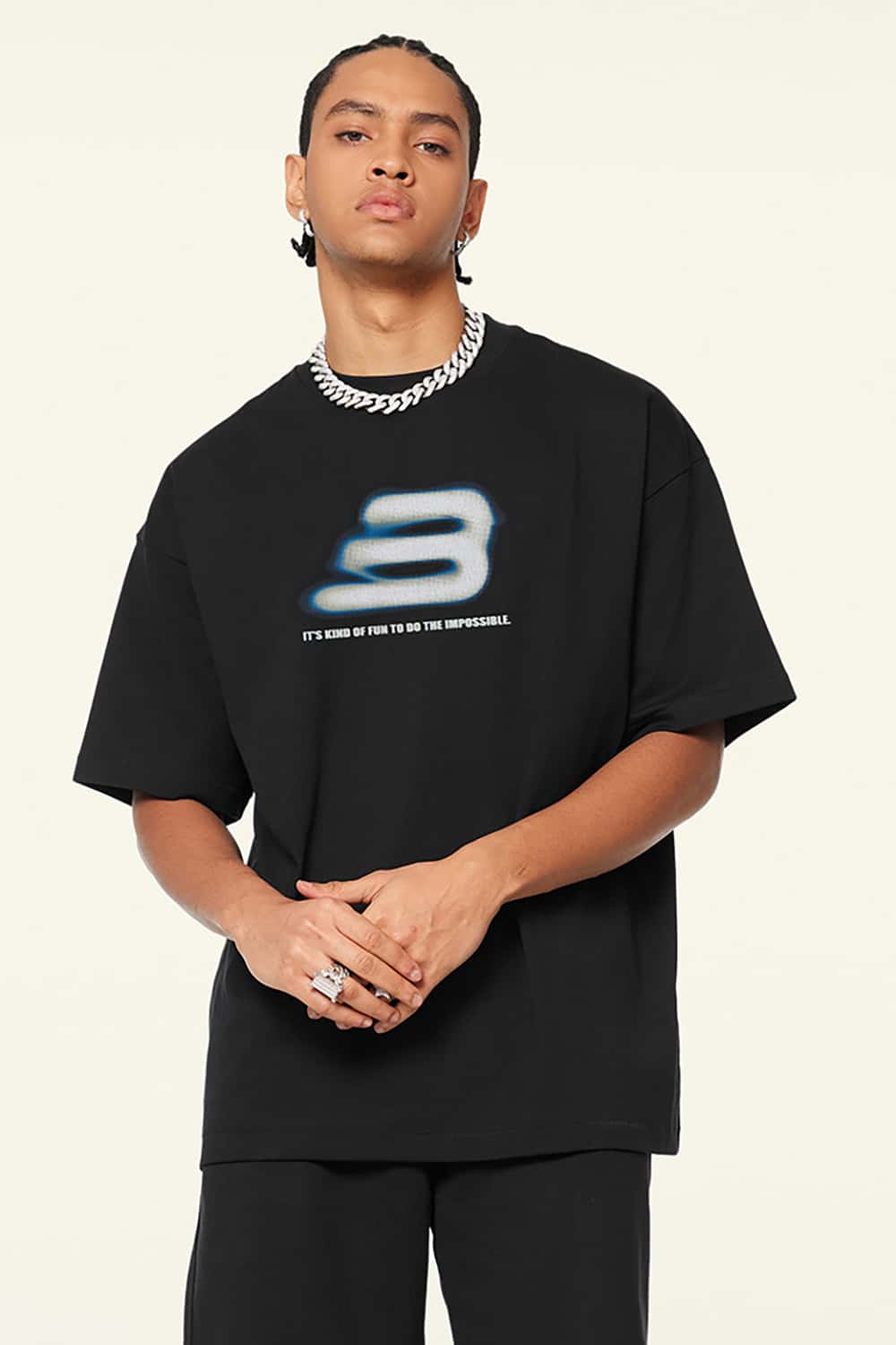 Loose Fit Short Sleeve T-Shirt with Graphic Print