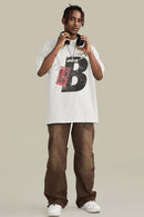 Distressed Heavyweight Graphic Tee - White