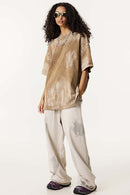 Vintage Washed Loose Tee - Coffee