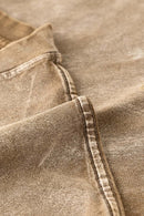 Vintage Washed Loose Tee - Coffee
