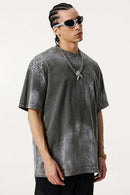 Vintage Washed Loose Tee - Dark Gray