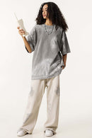 Vintage Washed Loose Tee - Medium Gray